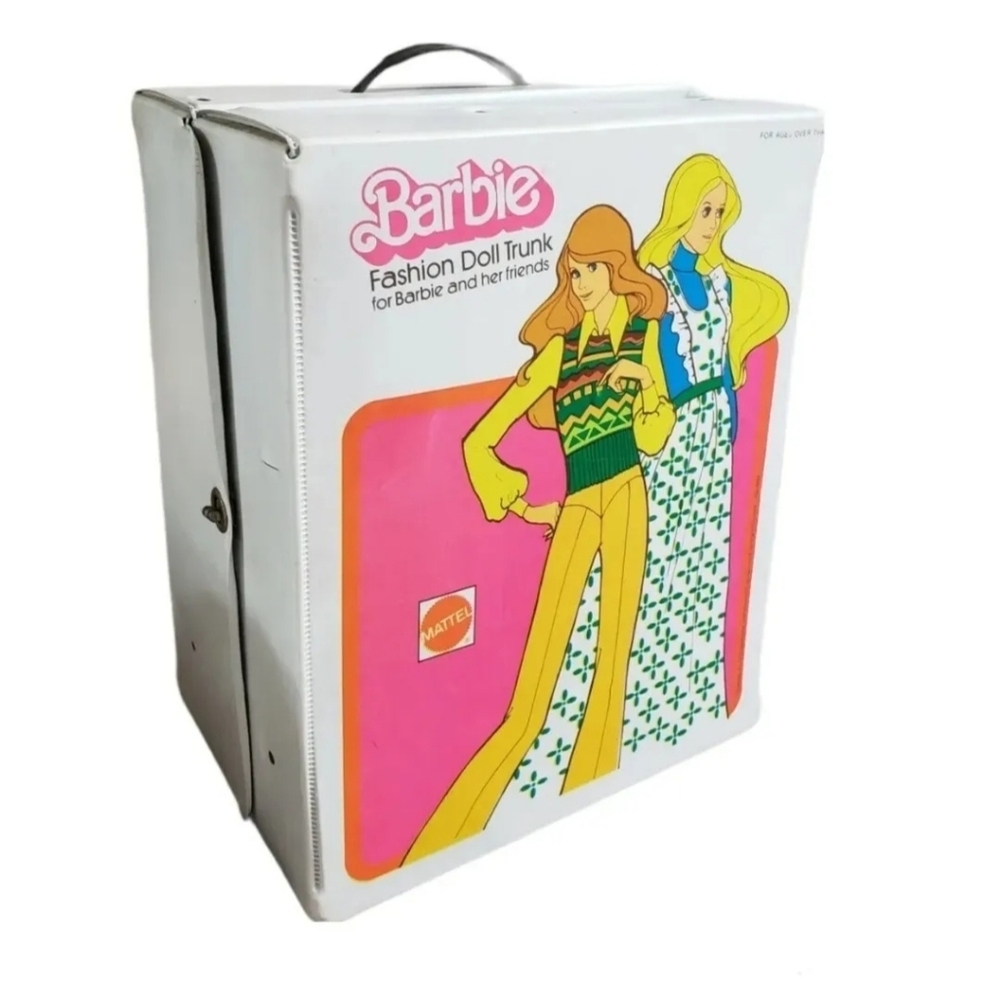 Barbie 1975 Vintage Doll Case Trunk Clothes Doll Storage Case Bag - Rare